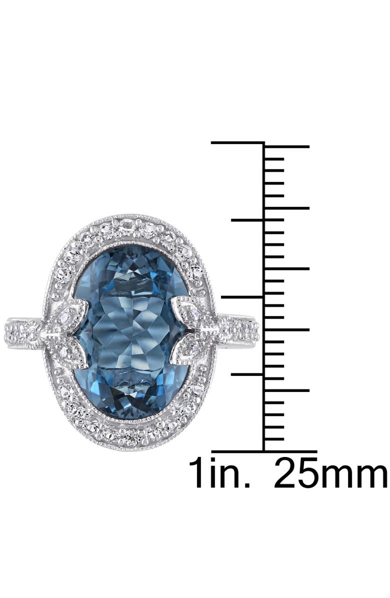 Julianna B. Blue & White Topaz Cocktail Ring Sterling Silver, Alternate, color, Topaz