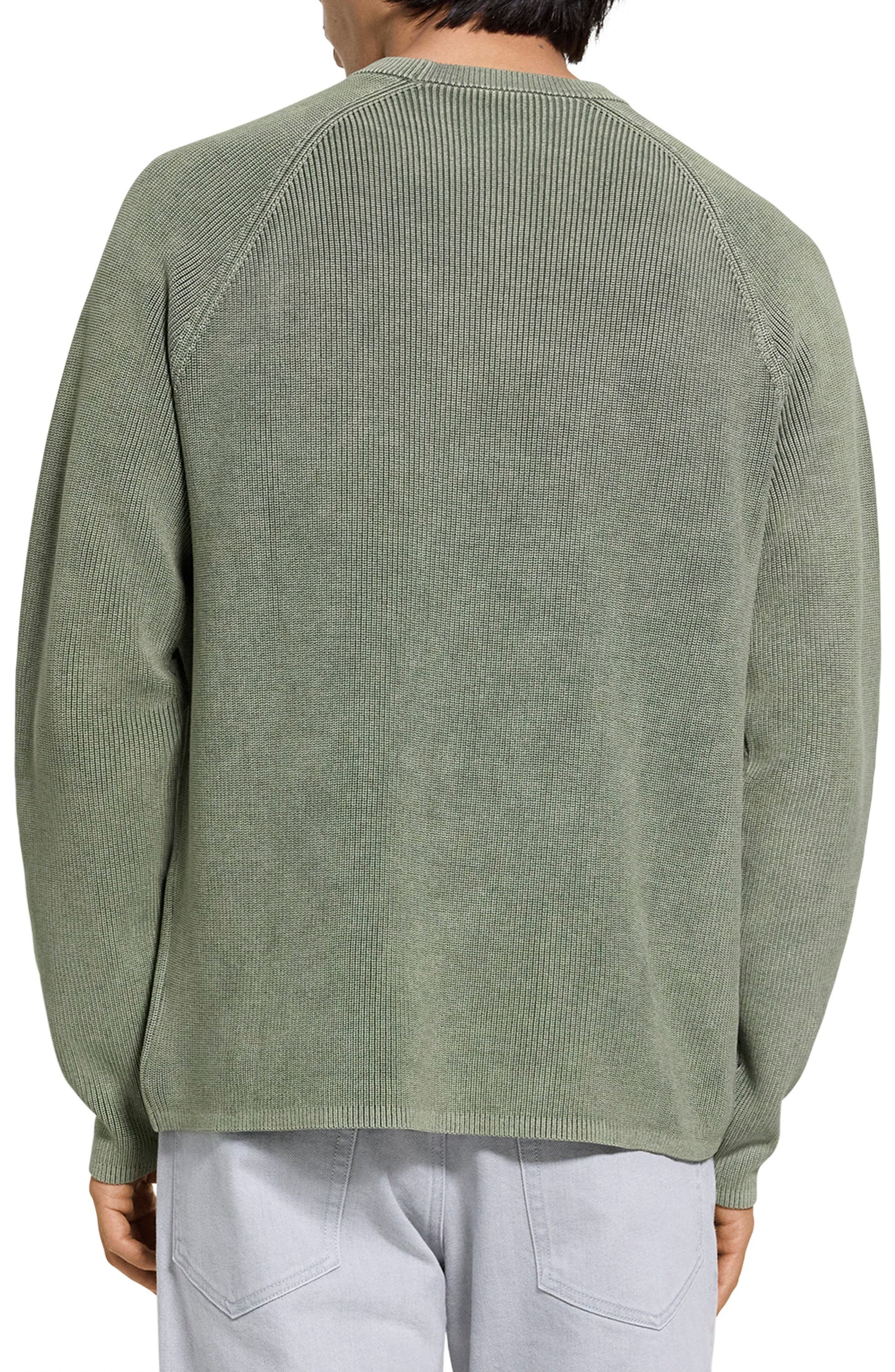 Washed Crewneck in Cotton Sweater - image 4
