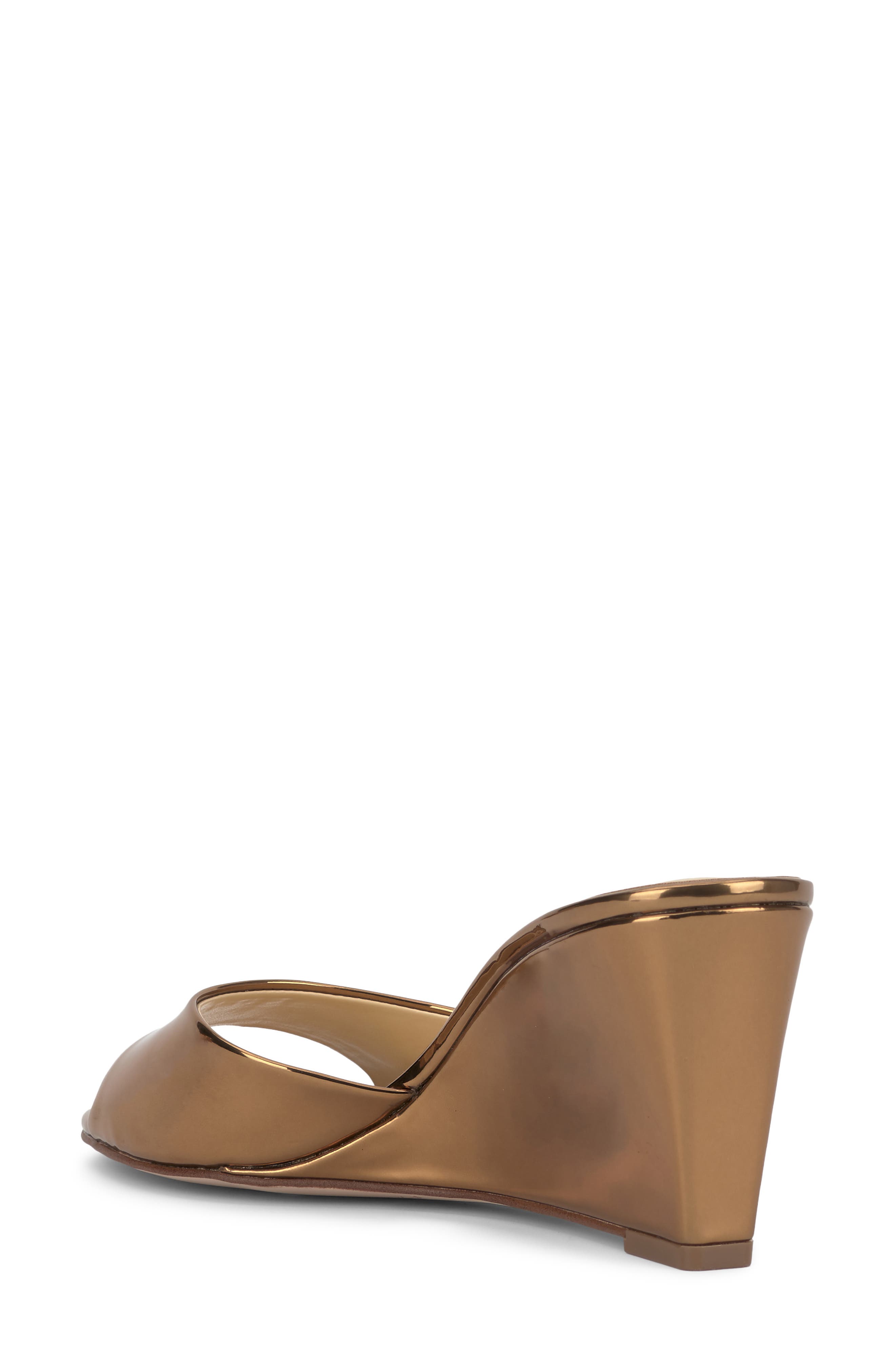 Bolir Wedge Slide Sandal, Alternate, color, BRONZE