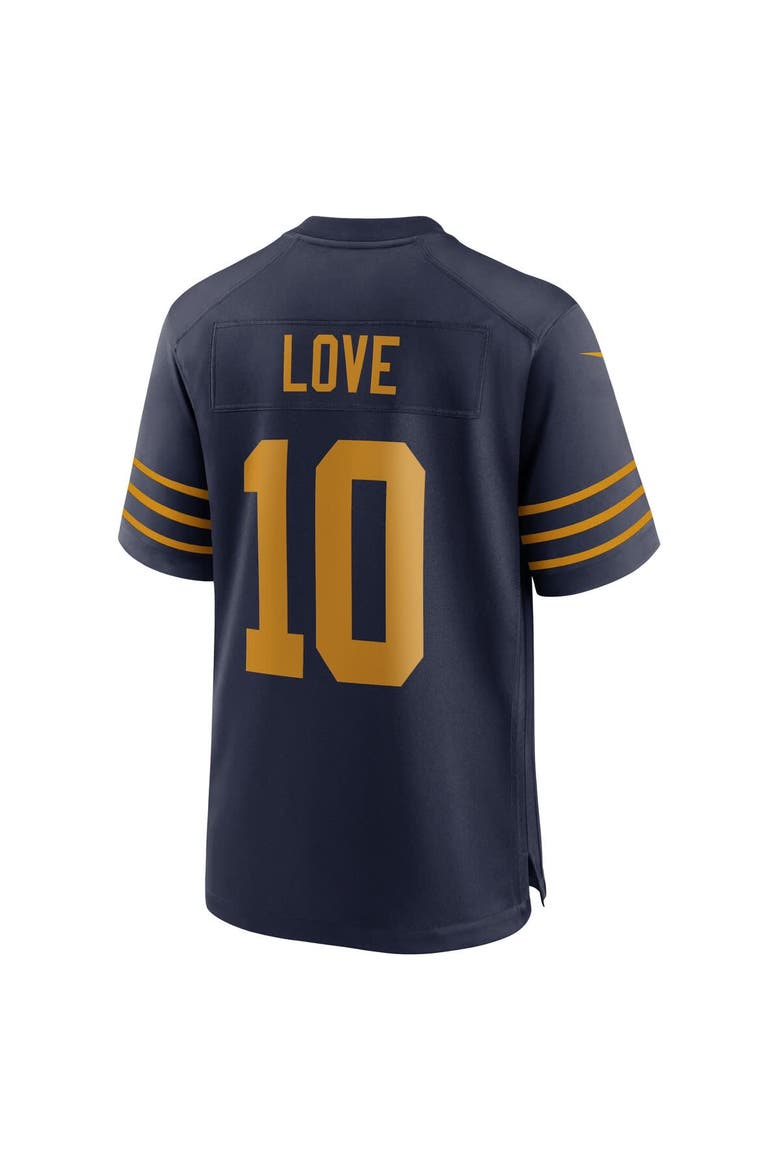 Men's Nike Jordan Love Navy Green Bay Packers The 1923 Classic Game Jersey, Alternate, color, Navy