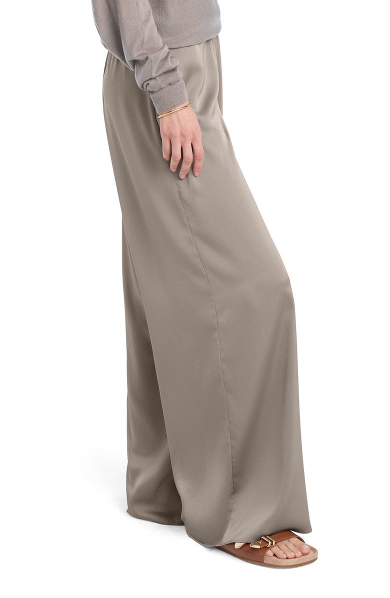 Favorite Daughter The Everything Satin Wide Leg Pants, Alternate, color, Soft Taupe