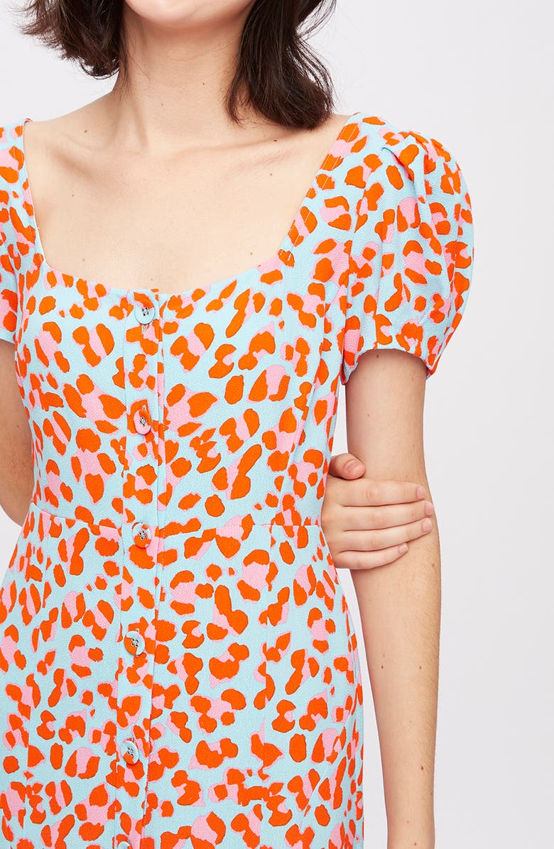 DVF Elena Leopard Dress, Alternate, color, 