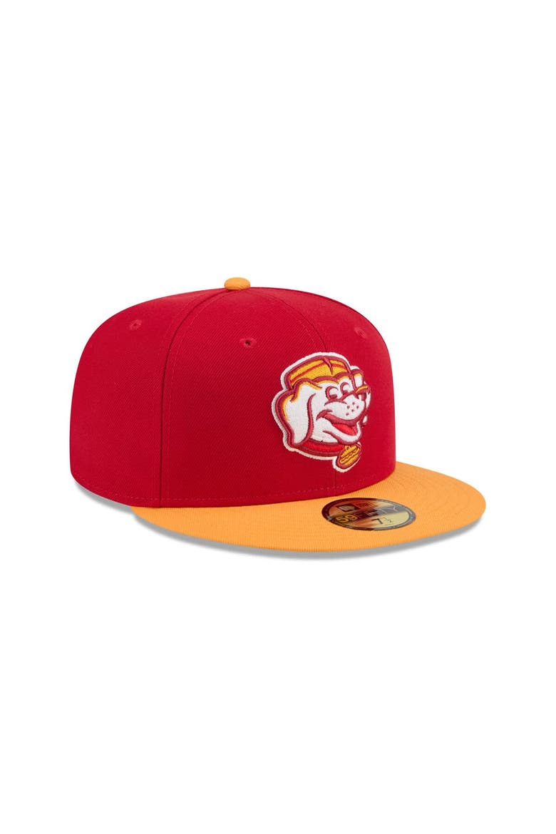 Men's New Era  Red Bowling Green Hot Rods Theme Nights 59FIFTY Fitted Hat, Alternate, color, Red