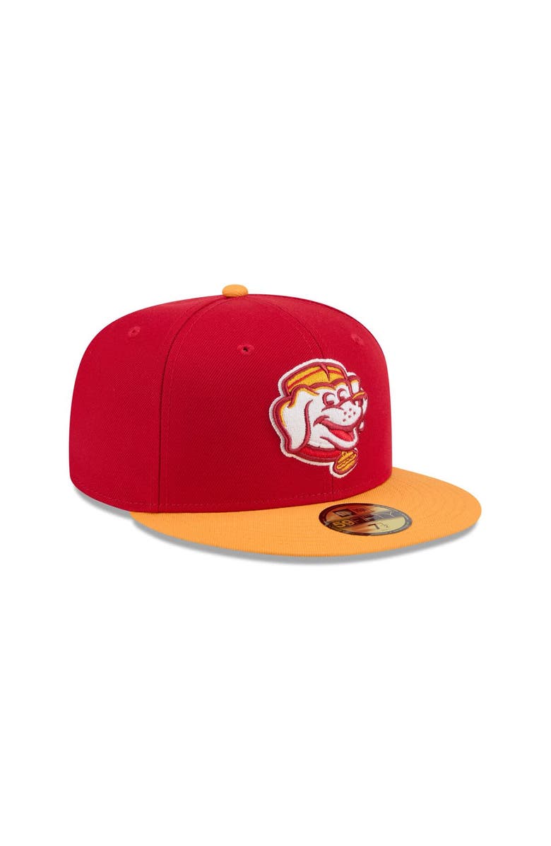 New Era Men's New Era Red Bowling Green Hot Rods Theme Nights 59FIFTY Fitted Hat, Alternate, color, Red