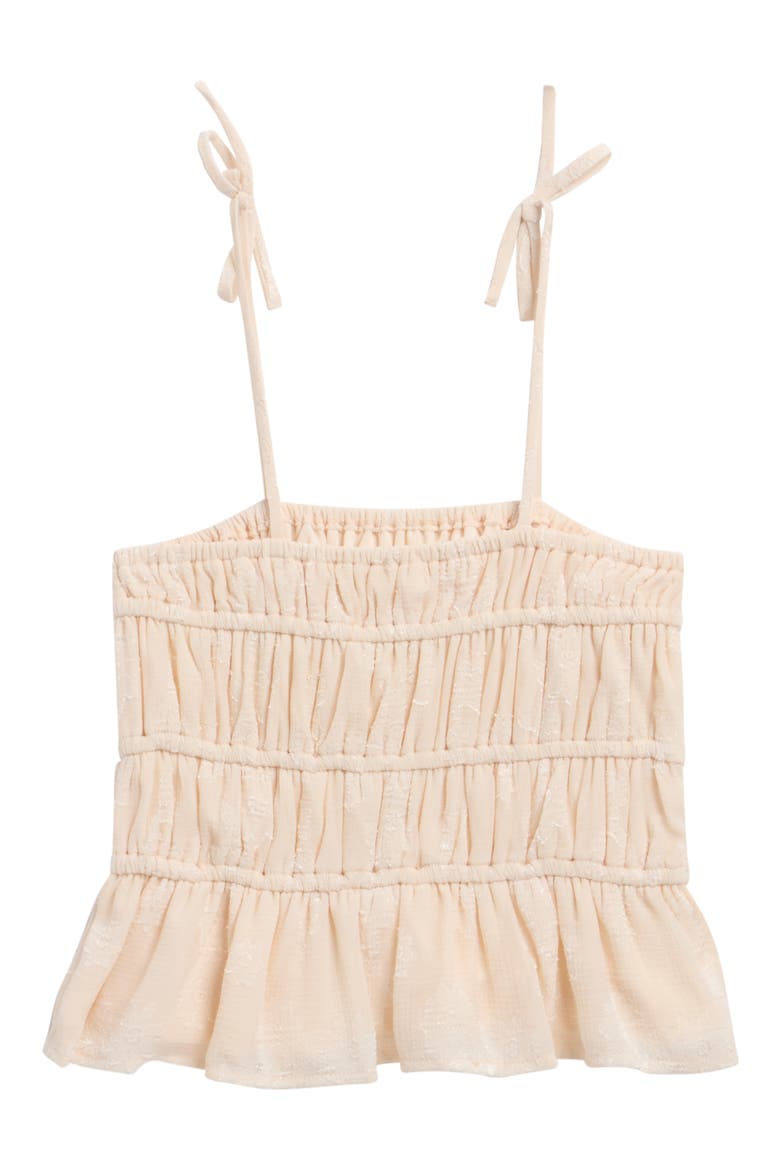 Smock Ruffle Woven Top, Alternate, color, NATURAL