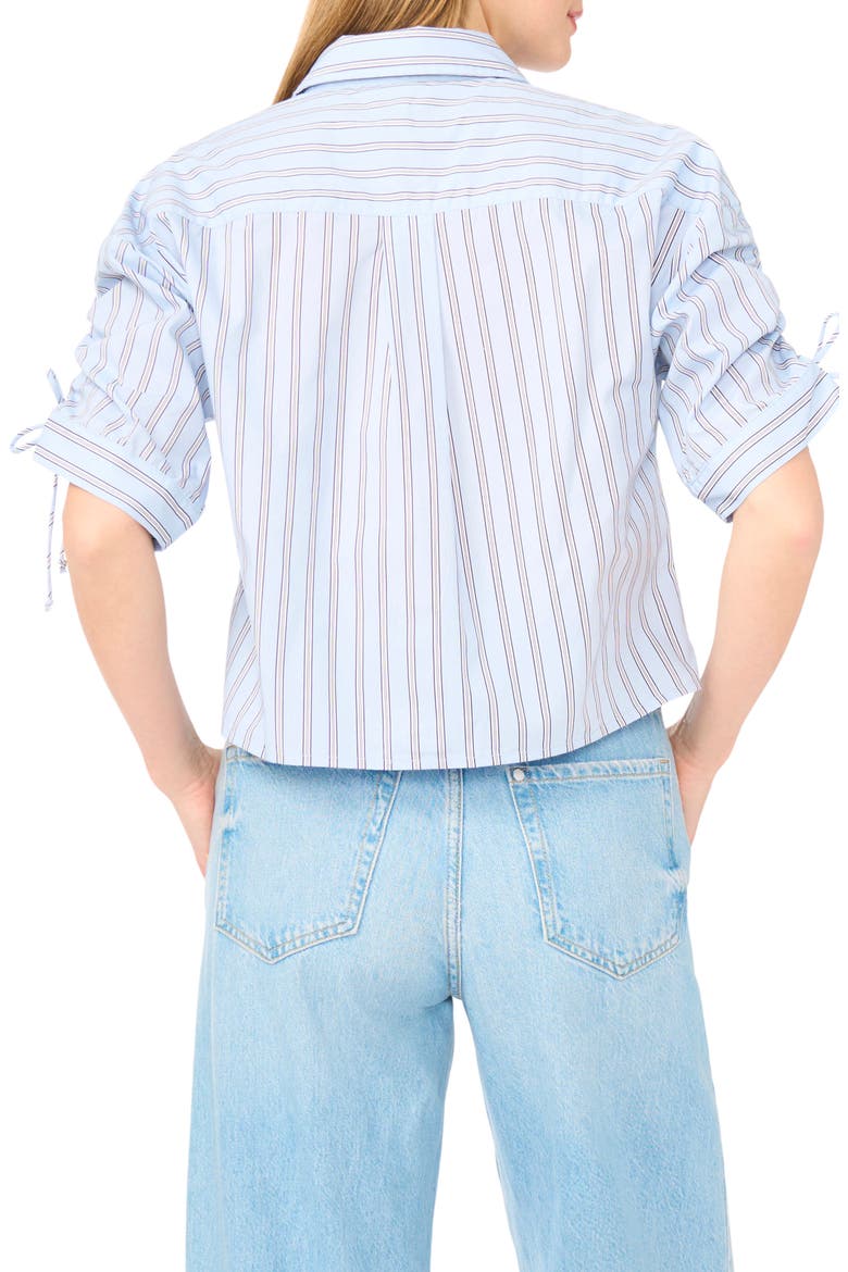 Gathered Sleeve Shirt, Alternate, color, XENON BLUE