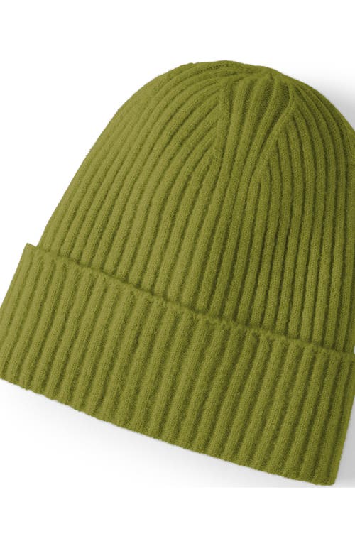 Lands' End Cashtouch Winter Beanie Hat In Green