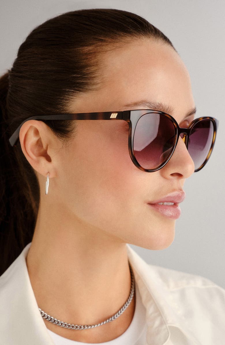 Le Specs Armada 54mm Cat Eye Sunglasses, Alternate, color, Tortoise/ Khaki Gradient