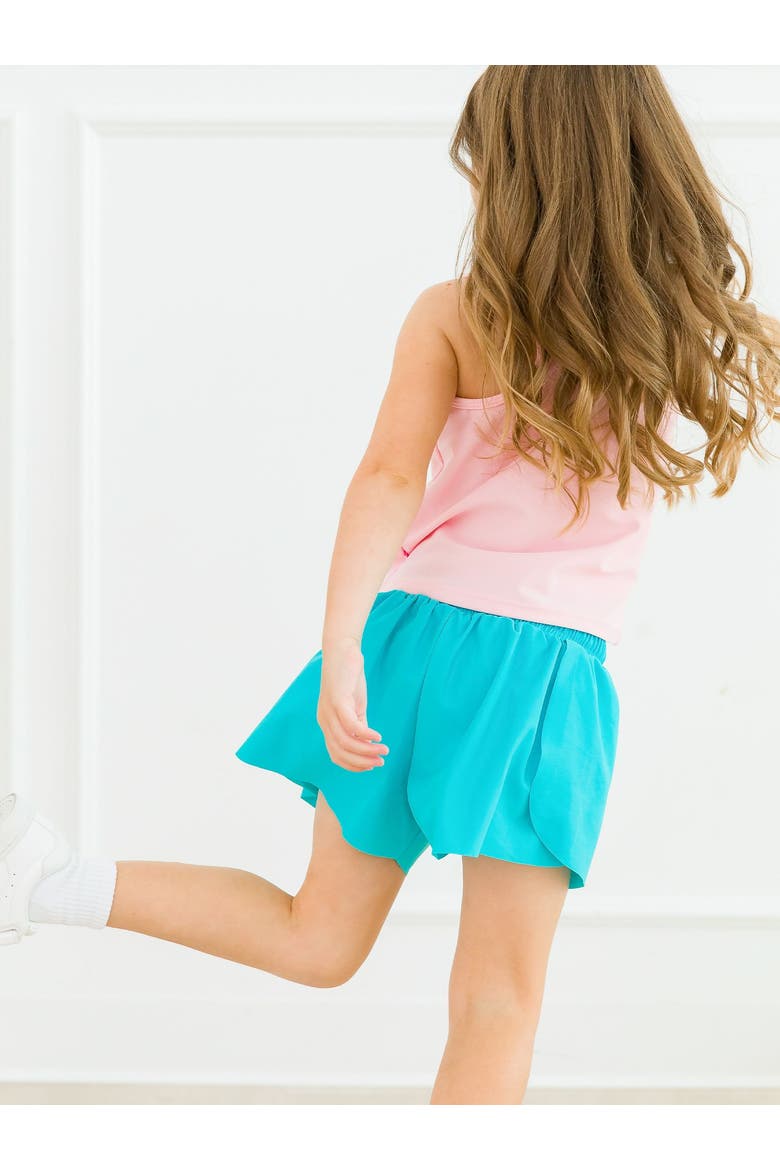 Girls Active Butterfly Shorts, Alternate, color, Bright Aqua