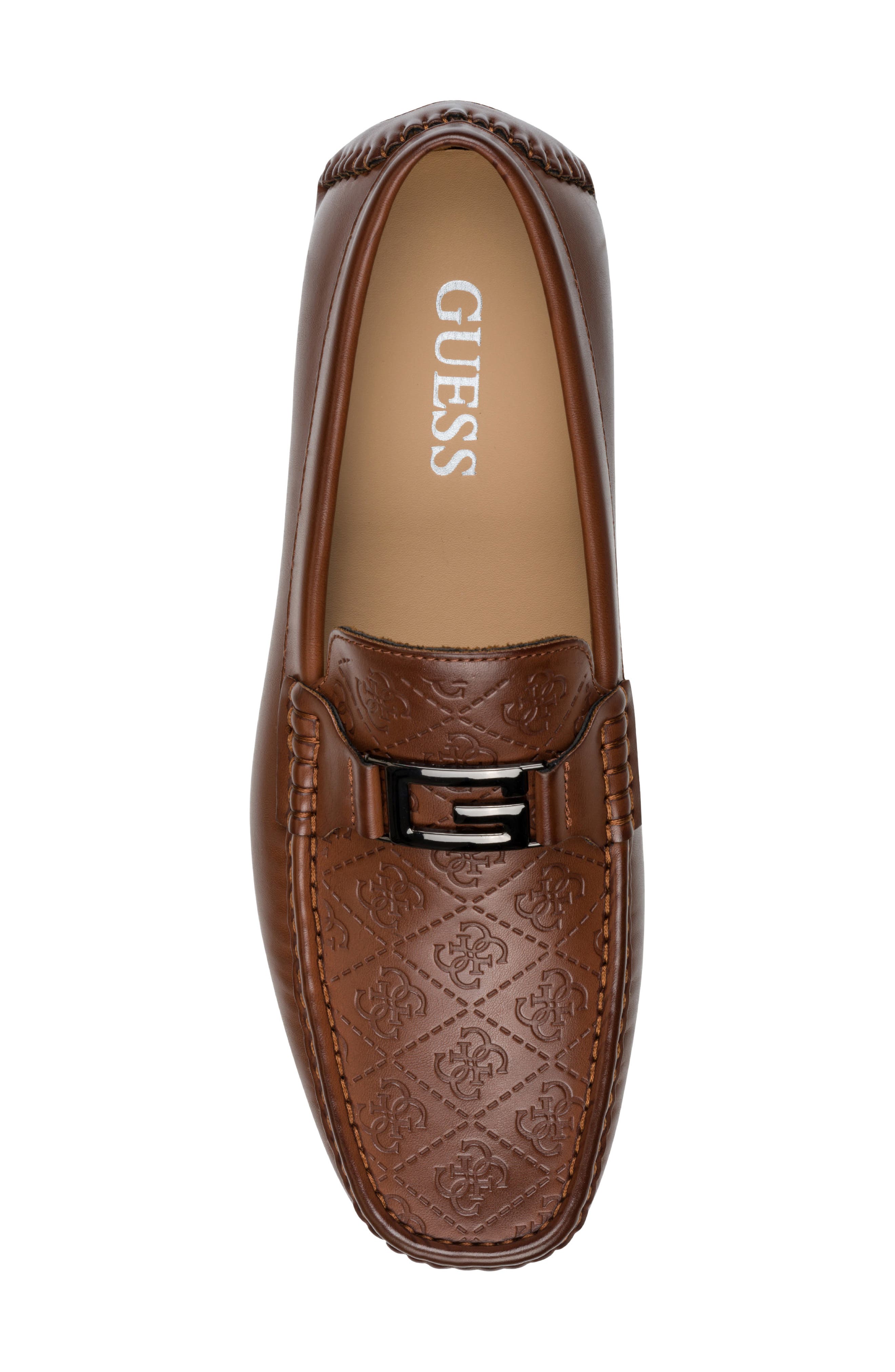 Gmayova Faux Leather Loafer, Alternate, color, COGNAC LOGO