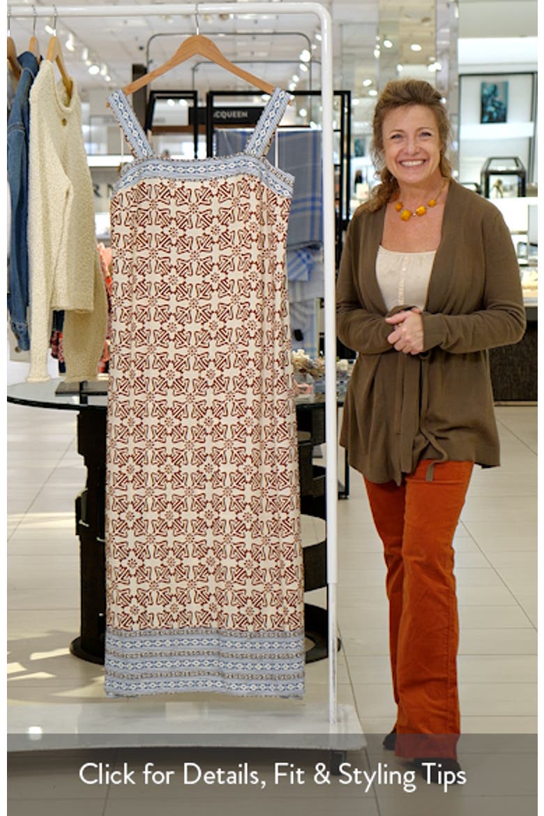 Mixed Print Smock Back Maxi Dress video