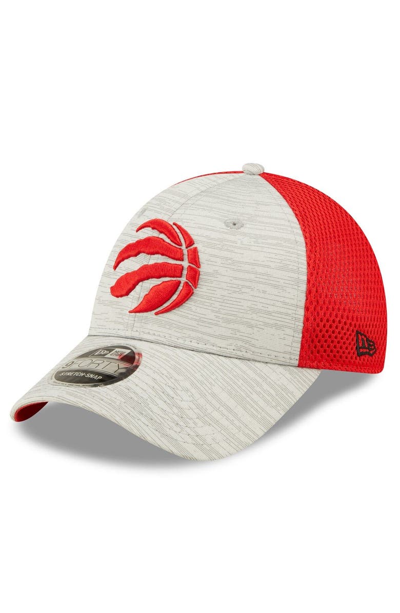 New Era Men's New Era Gray/Red Toronto Raptors Active 9FORTY Snapback Hat, Main, color, 