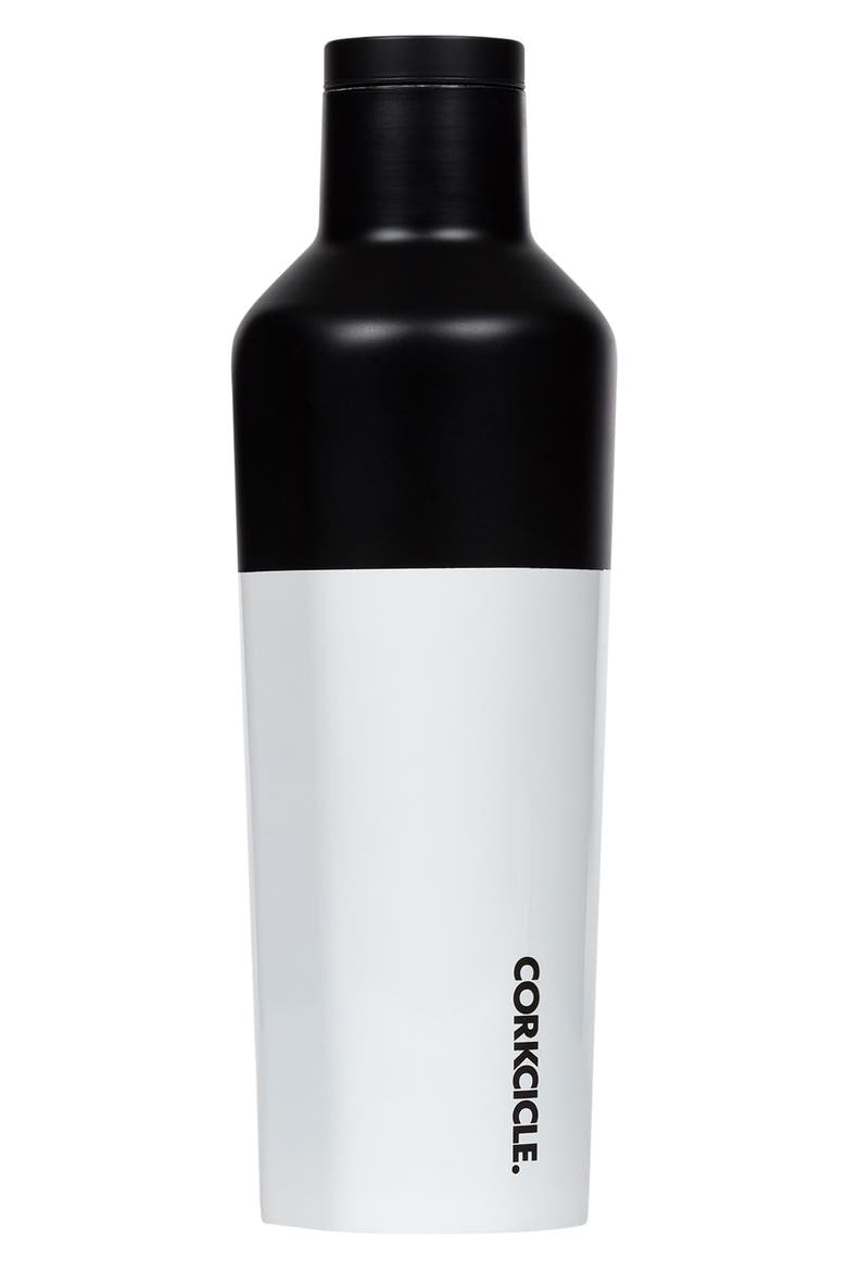 Modern Black Insulated 16-Ounce Stainless Steel Canteen, Main, color, MODERN BLACK