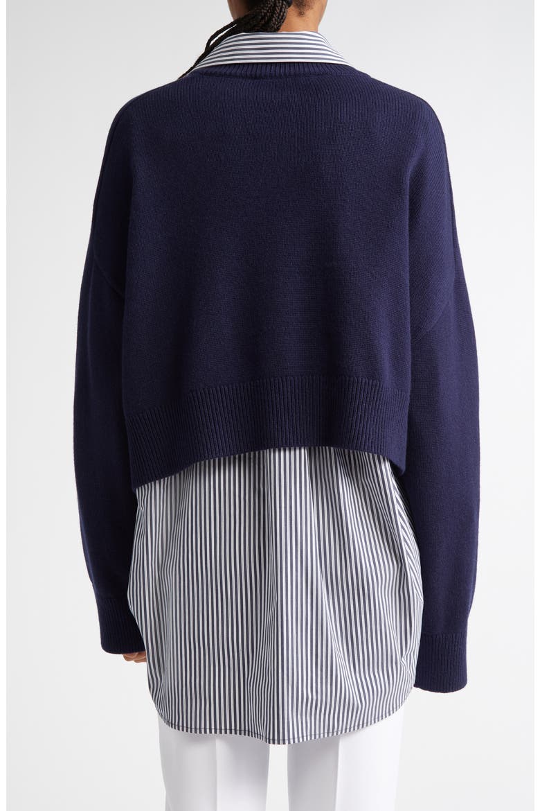 Cashmere Varsity Sweater, Alternate, color, MARITIME