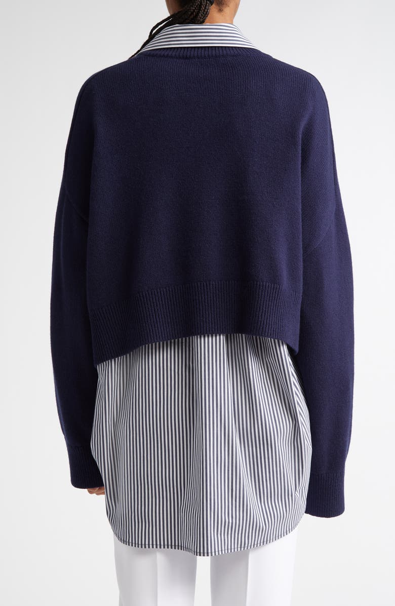 Michael Kors Collection Cashmere Varsity Sweater, Alternate, color, 