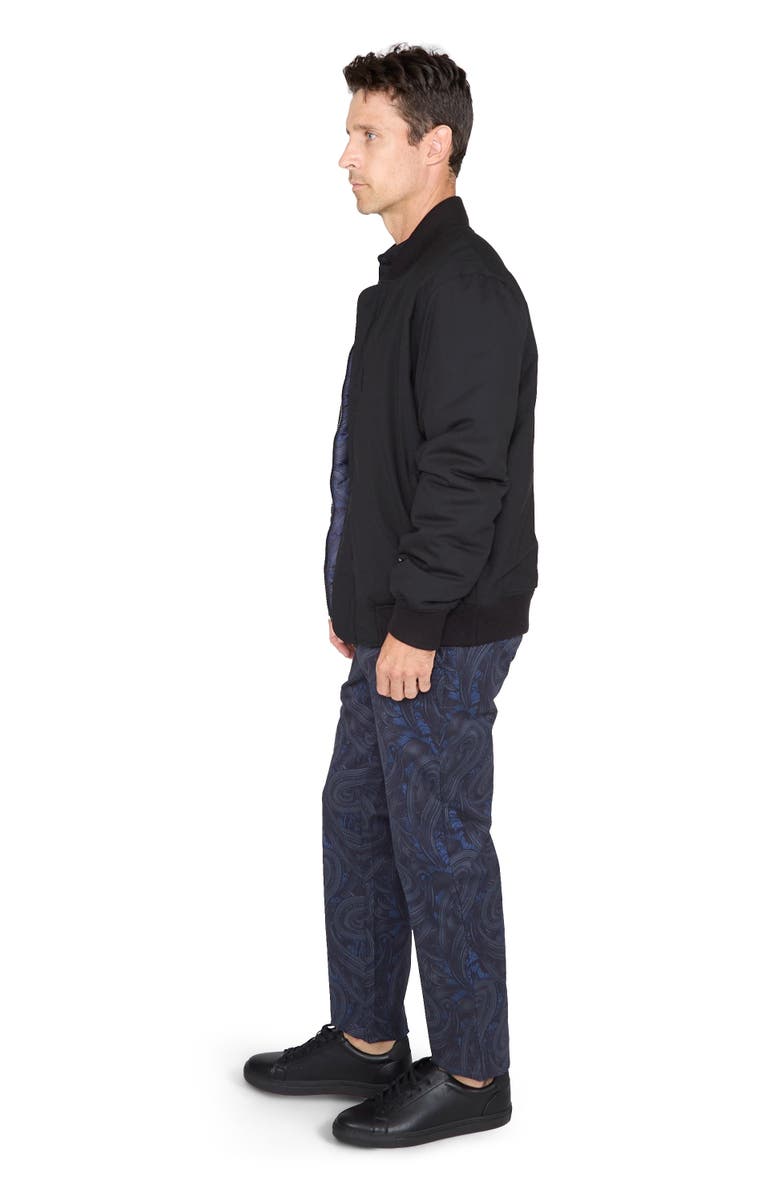 Lords of Harlech Jenkin Reversible Bomber Jacket, Alternate, color, Black