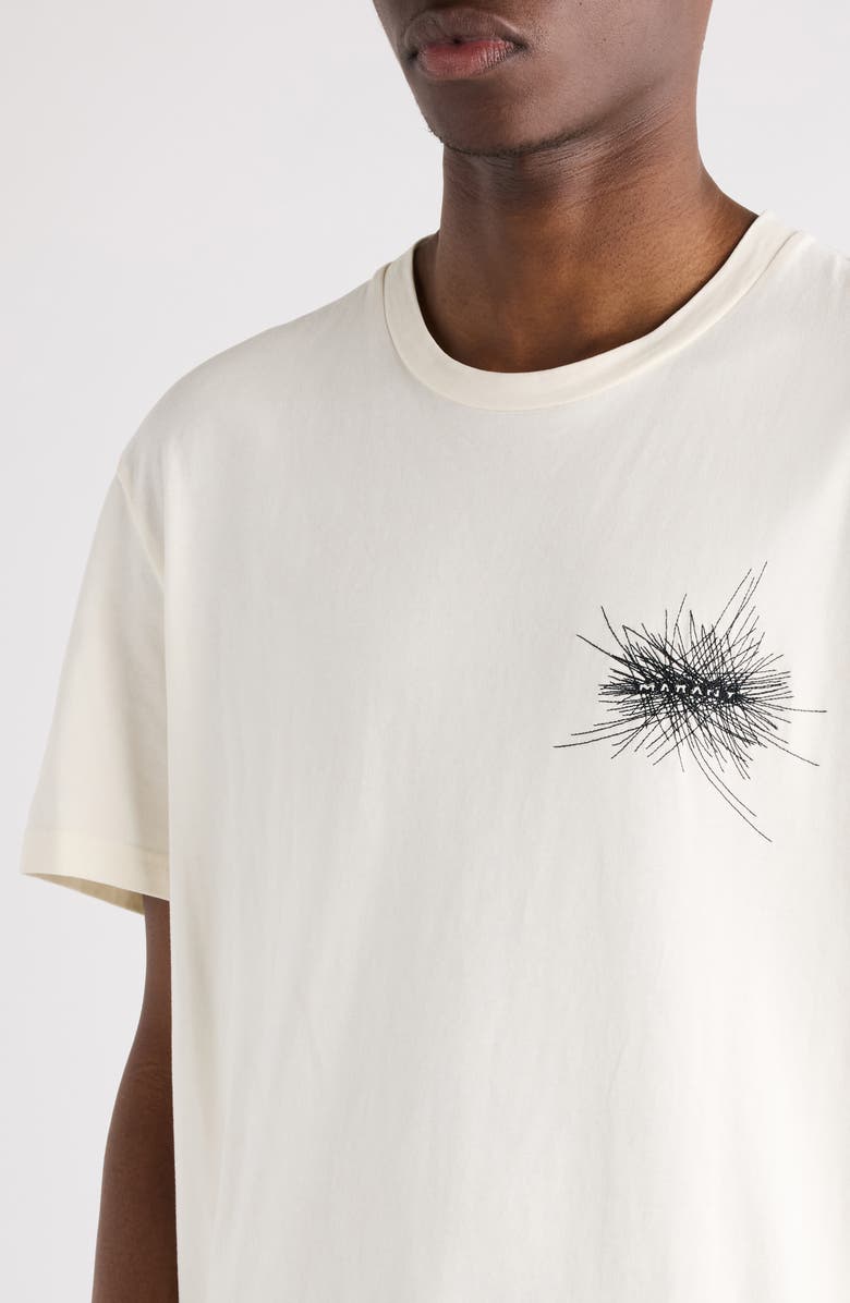 Isabel Marant Honore Firework Embroidered T-Shirt, Alternate, color, Ecru