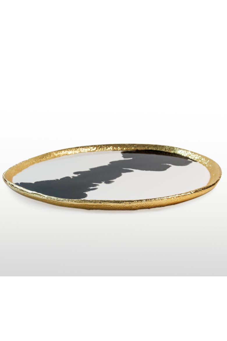 Bianco Nero Platter, Alternate, color, White