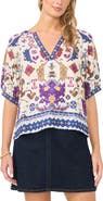 Vince Camuto Printed Puff Sleeve Top