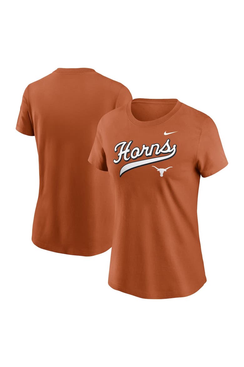 Women's Nike Texas Orange Texas Longhorns Local Script T-Shirt, Alternate, color, Burnt Orange