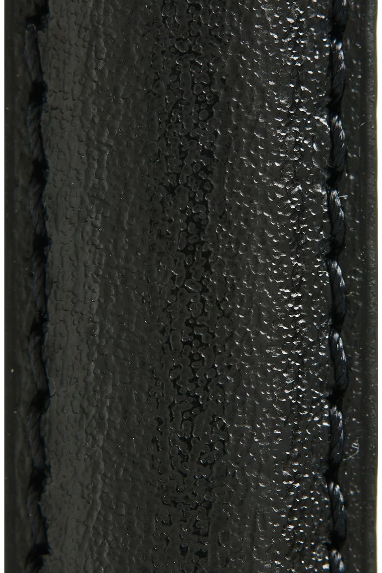 Thin Leather Belt, Alternate, color, BLACK