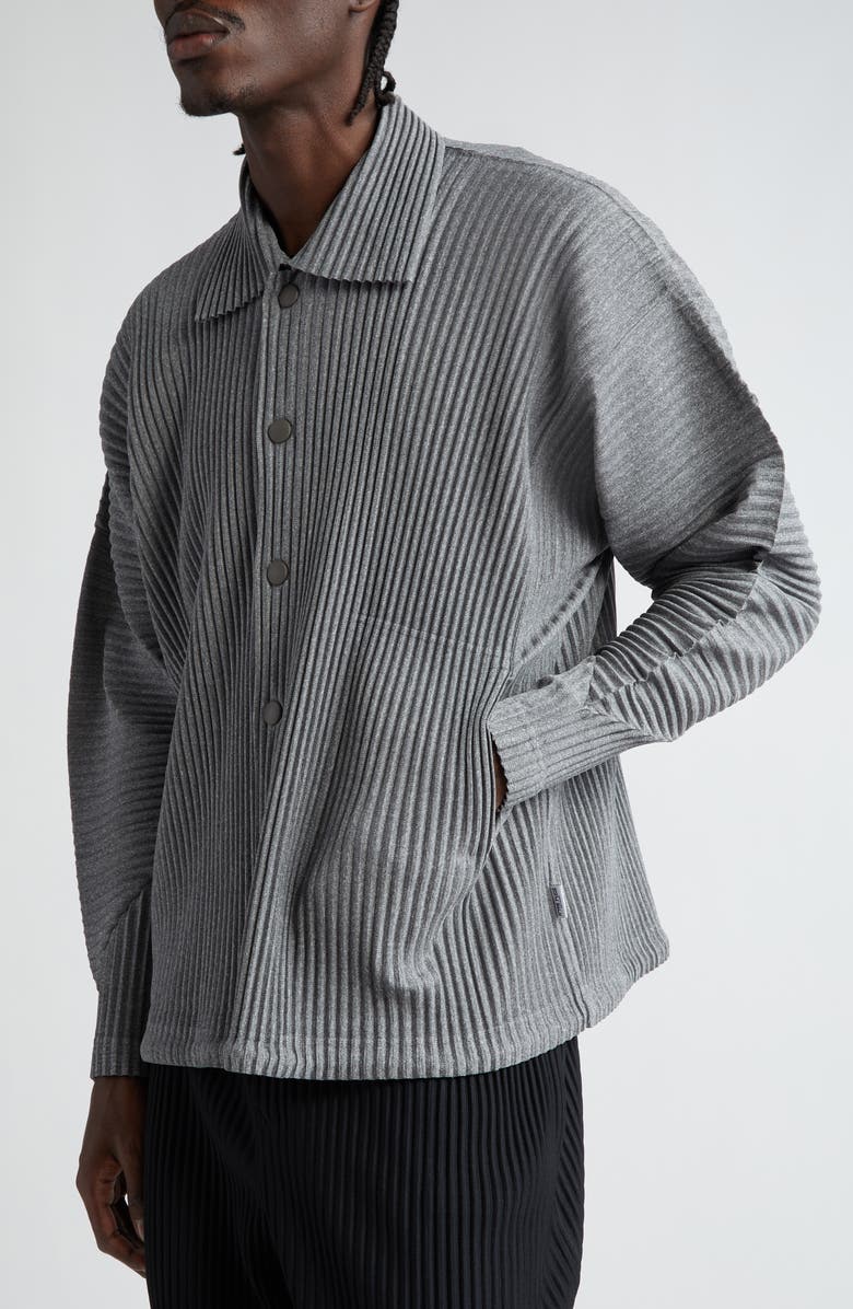 Homme Plissé Issey Miyake Heather Pleated Jacket, Alternate, color,