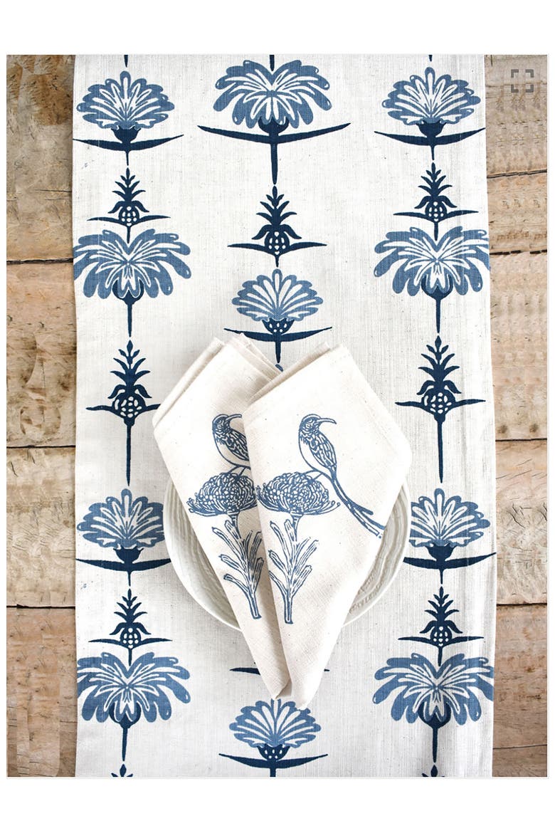 Tropical Garden Table Runner, Alternate, color, INDIGO AND SKY