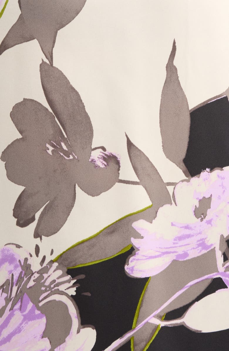 Natori Hayworth Floral Robe, Alternate, color, Black Multi