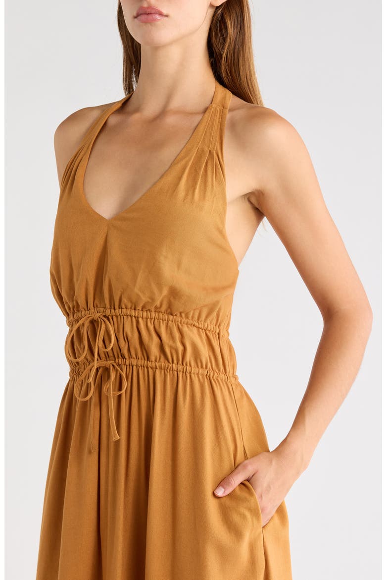 Alysha Halter Midi Dress, Alternate, color, MONARCH