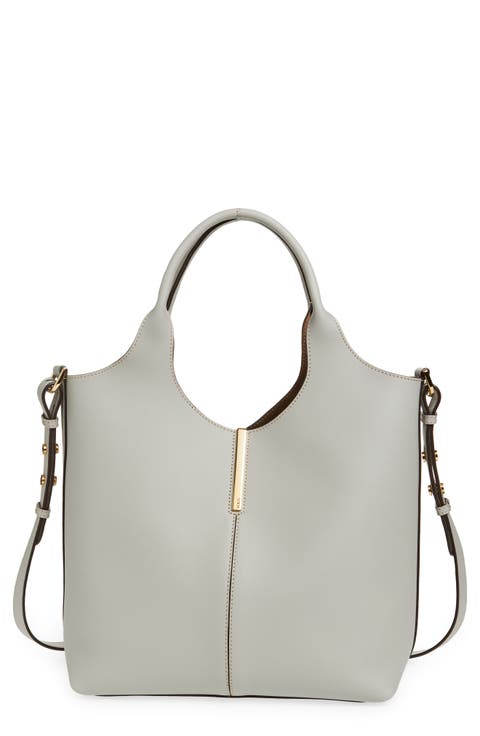 Small Ebr Top Handle Leather Tote