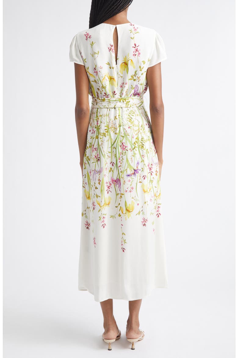 Lyra Floral Print Crepe Maxi Dress, Alternate, color, CREAM/ YELLOW