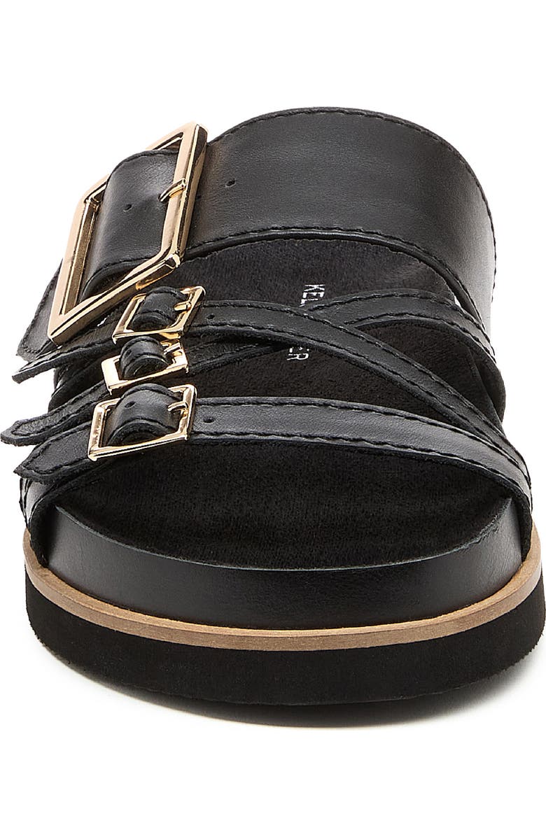Kelsi Dagger Brooklyn Stella Buckle Slide Sandal, Alternate, color, Black