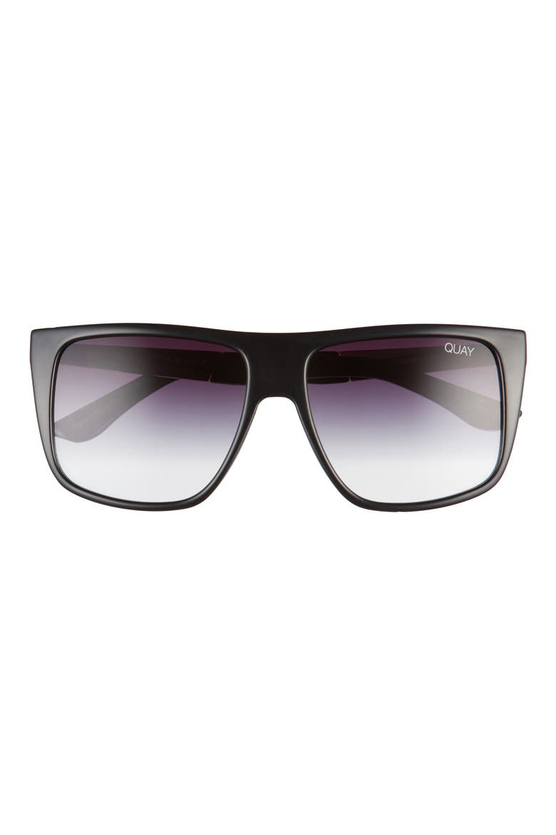 Australia Incognito 56mm Gradient Flat Top Sunglasses, Main, color, BLACK/ BLACK FADE