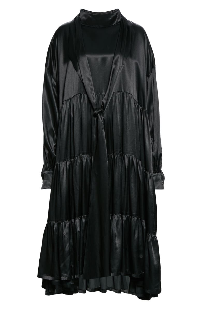 Vaquera Long Sleeve Tiered Ruffle Jacquard Dress, Alternate, color, 