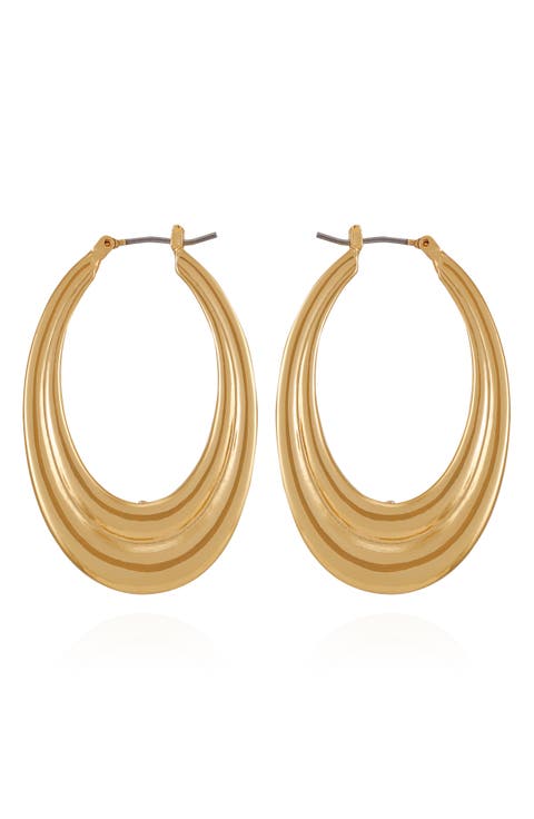 Oval Hoop Earrings