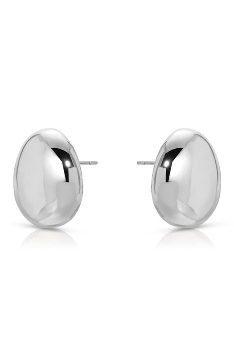 Polished Pebble Drop Earrings