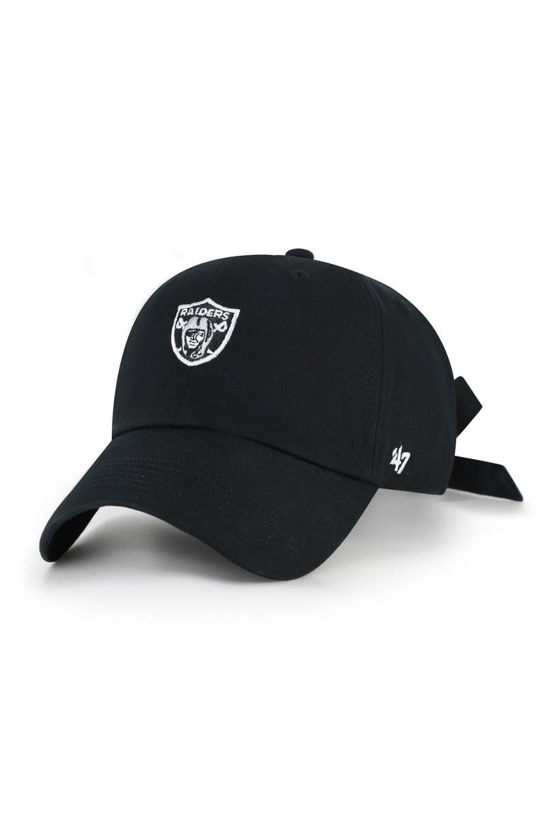 Women's '47 Black Las Vegas Raiders  Bow Back Clean Up Adjustable Hat, Main, color, Black