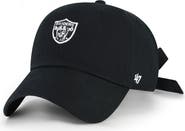 '47 Women's '47 Black Las Vegas Raiders Bow Back Clean Up Adjustable Hat