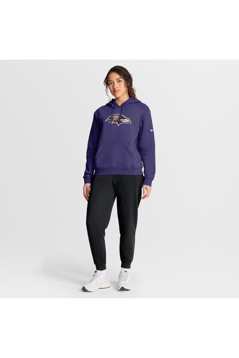 Women's Nike Purple Baltimore Ravens Club Fleece Pullover Hoodie, Alternate, color, Purple