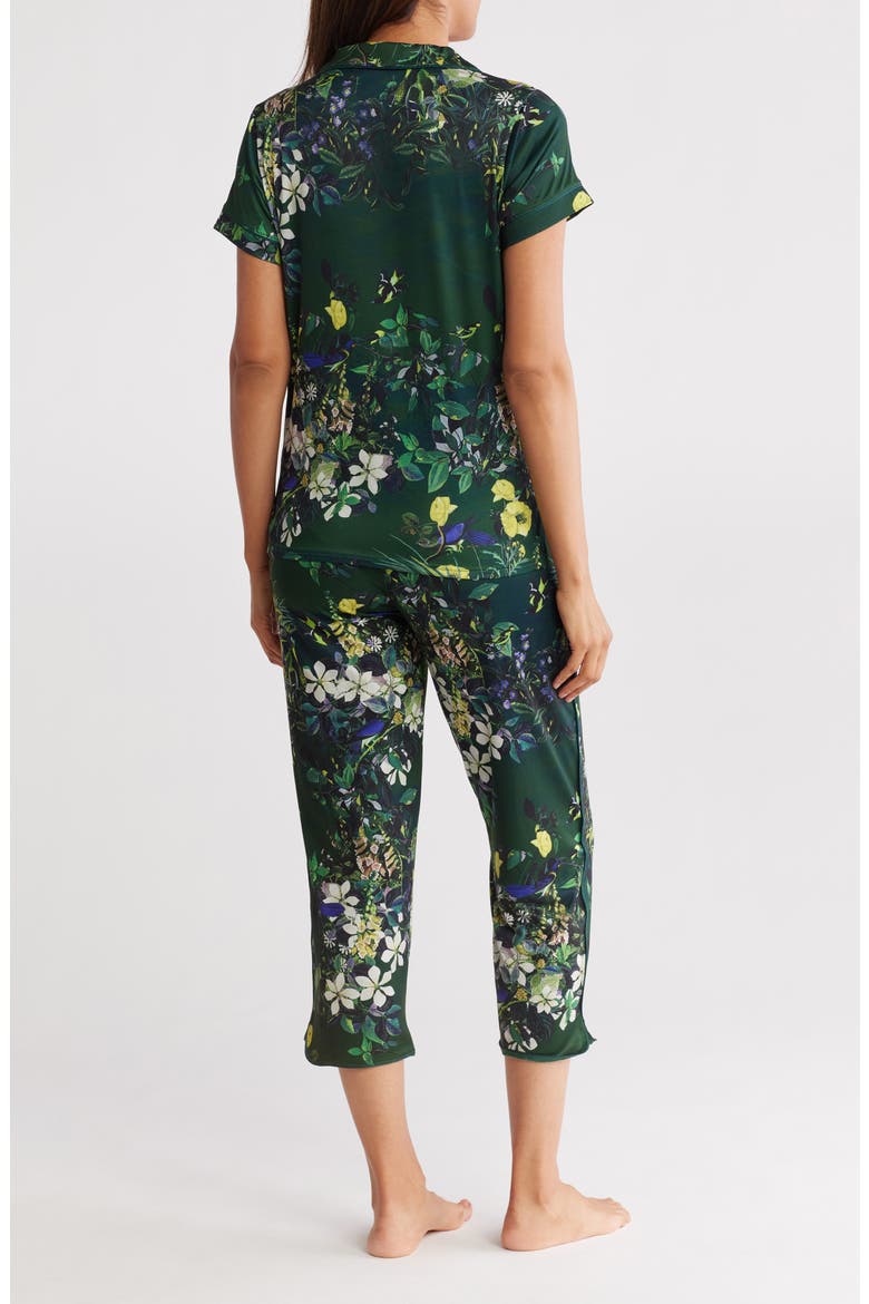 Flourish Short Sleeve Top & Pants Pajamas, Alternate, color, BOTANICAL SCENE