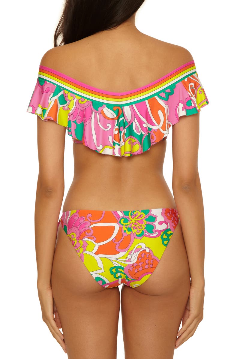 Trina Turk Elara Ruffle Off-the-Shoulder Bikini Top, Alternate, color, 