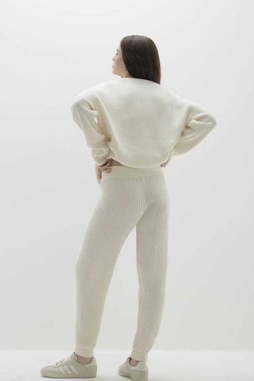 Naked Cashmere Heidi Ribbed Jogger Pant In Sand