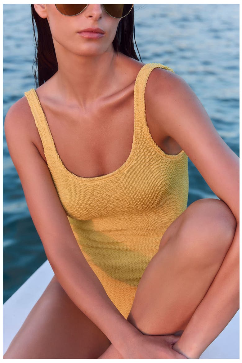Tulum Square Neck One Piece, Alternate, color, Yellow