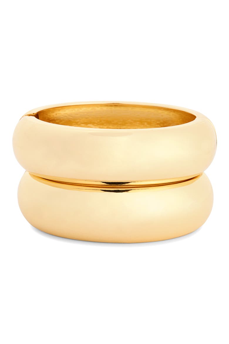 Tsuki Stacked Bangle Bracelet, Main, color, GOLD