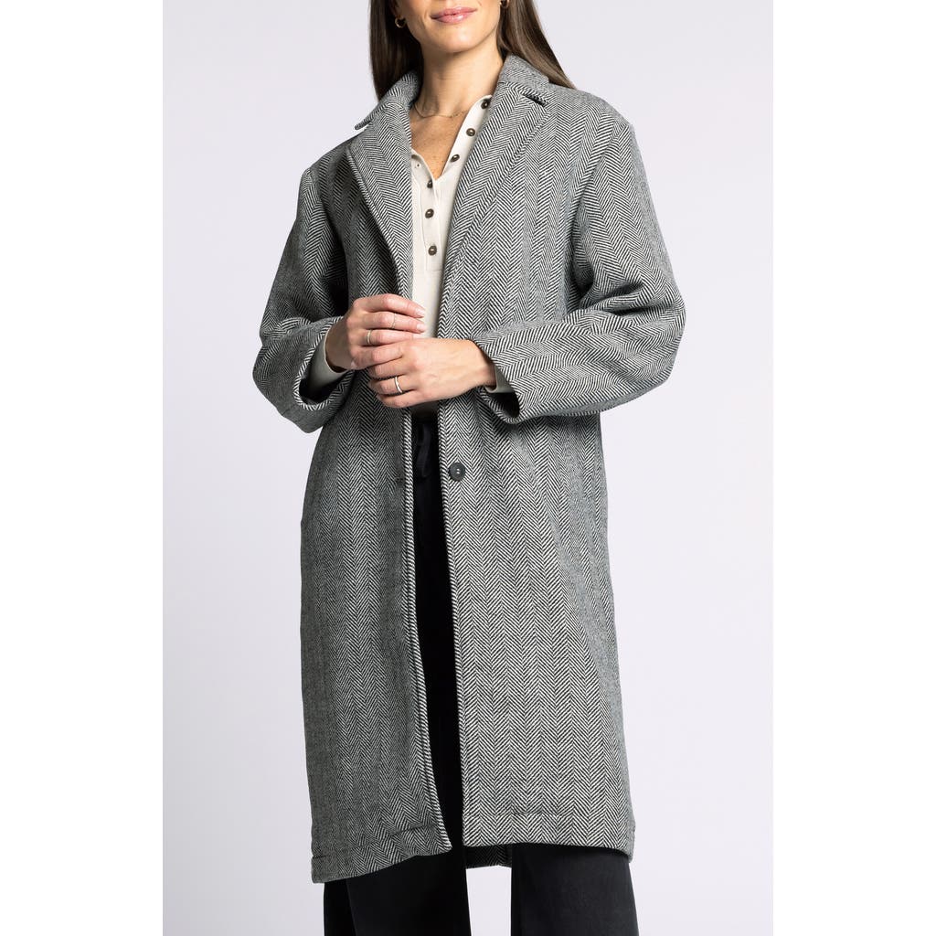 Thread & Supply Catalina Herringbone Coat In Animal Print