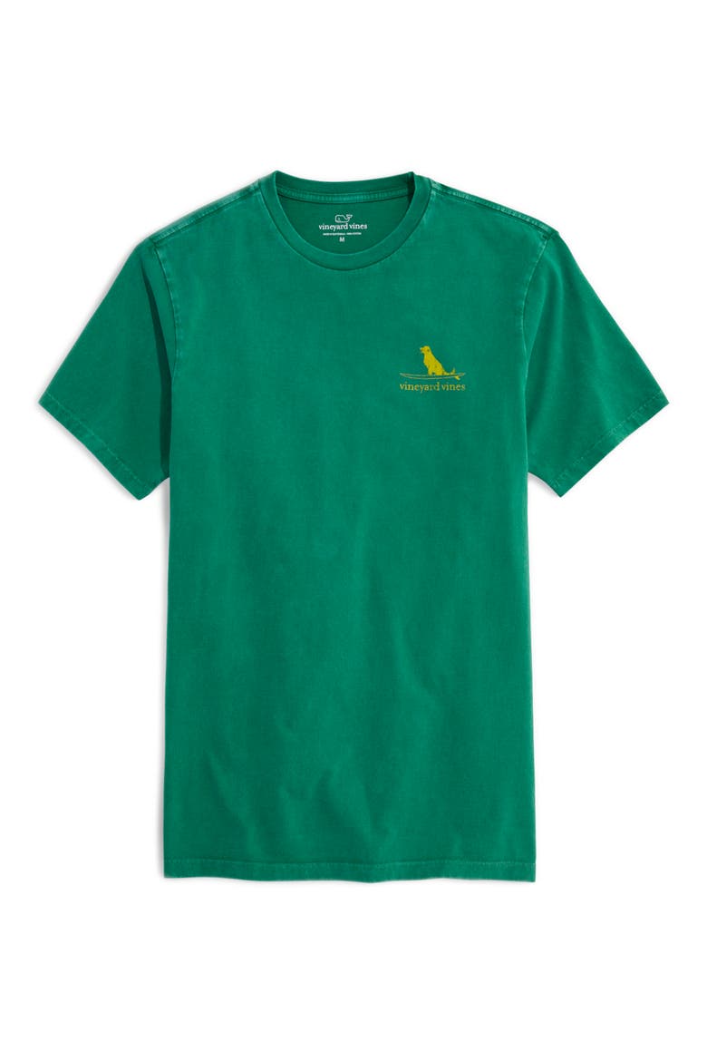 Surfer Dog Graphic T-Shirt, Main, color, JADE OCEAN