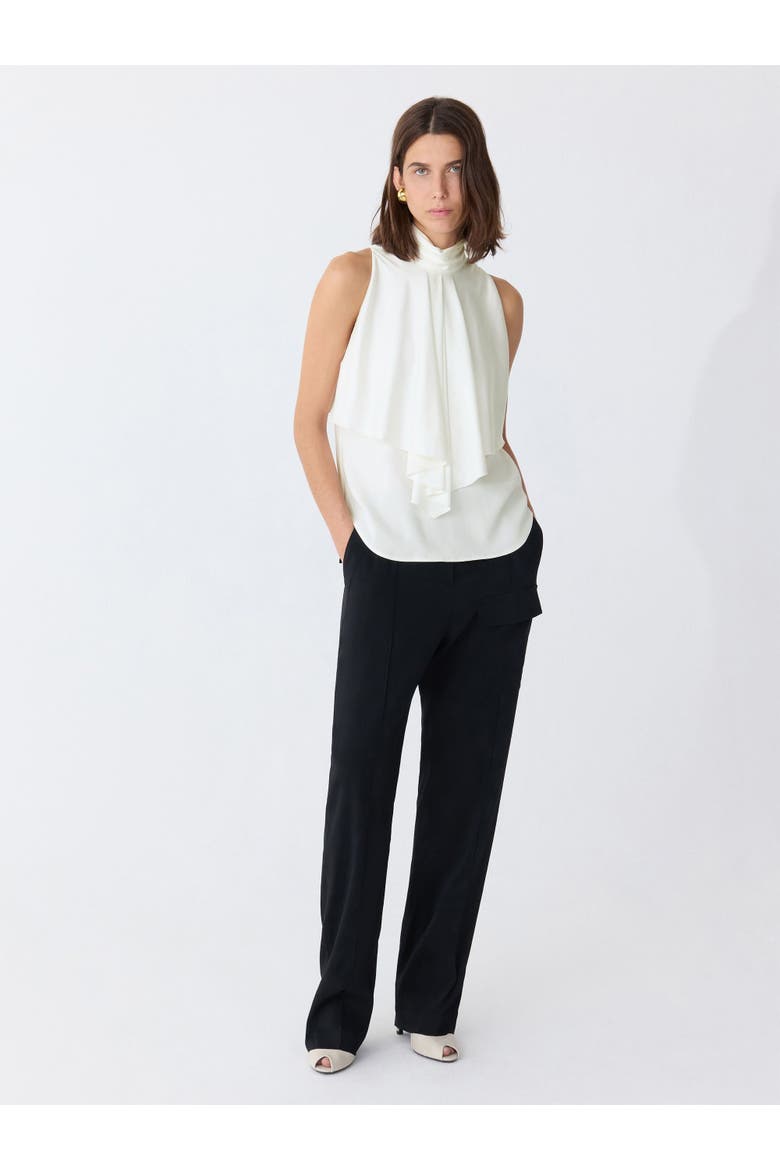 BELINDA Cascade-front Top White, Alternate, color, White