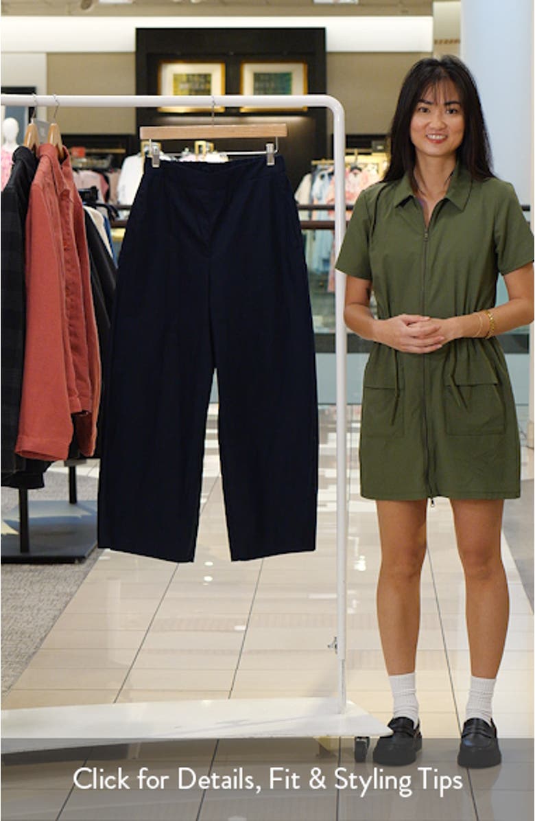 Pull-On Wide Leg Cotton Pants, sales video thumbnail