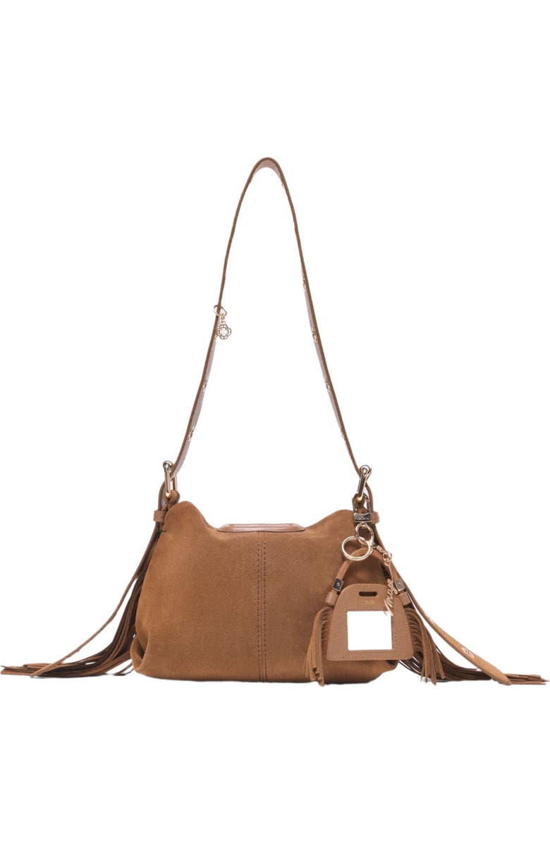 maje Miss M mini mirror bag charm, Alternate, color, Camel