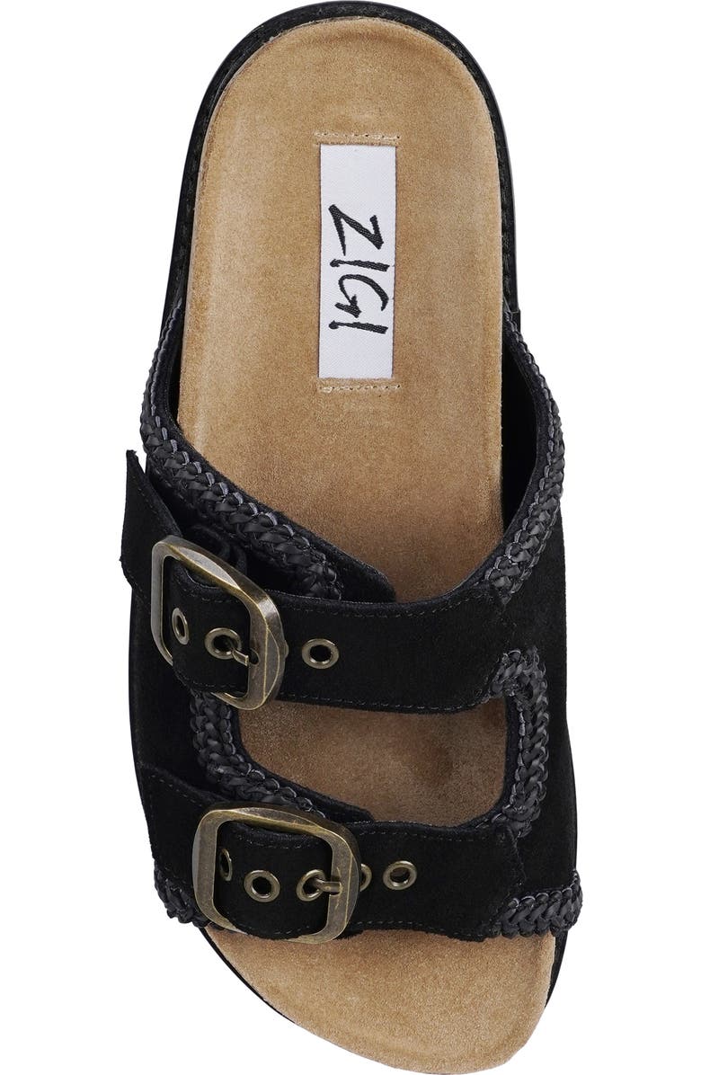 ZIGI Platform Sandal, Alternate, color, Black Suede